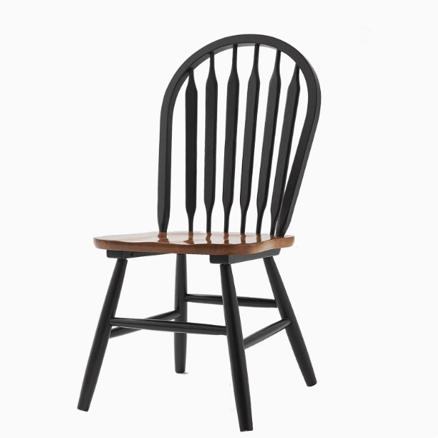 Oak Wood Windsor Back Side Chair for Home - Set of 2 - Image 12