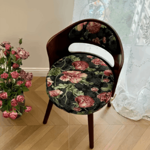 Alternative view of Vintage Makeup Vanity Chair Swivel Vanity Stool With Backrest