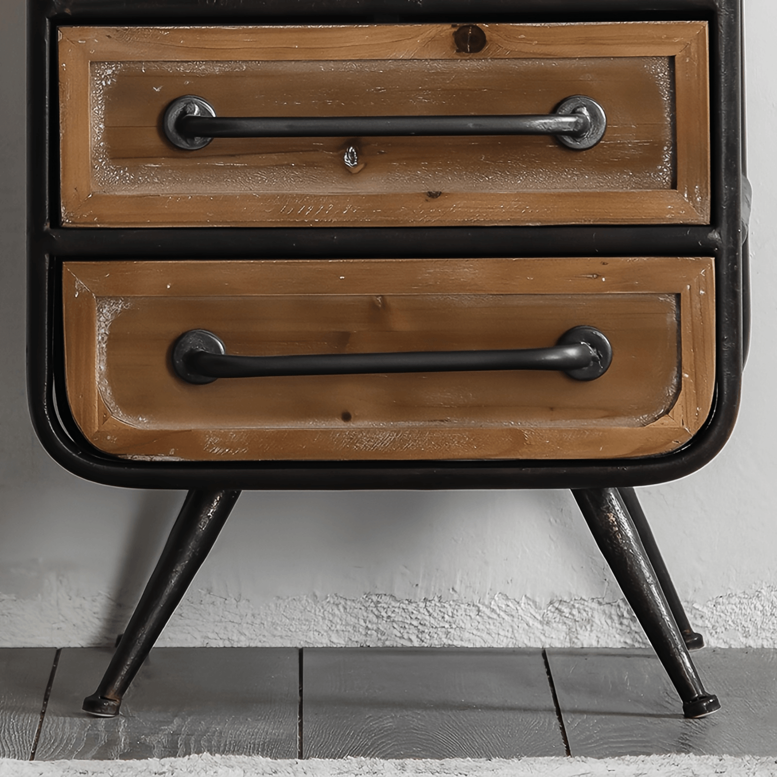 Living Room Storage Cabinet Industrial Tall Kitchen Cabinets With 4 Drawers - Image 6