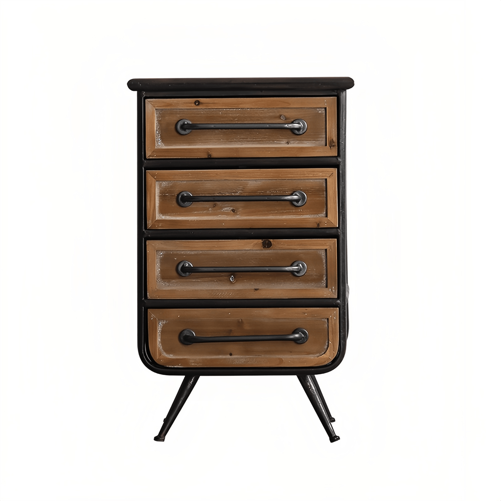 Living Room Storage Cabinet Industrial Tall Kitchen Cabinets With 4 Drawers - Image 8