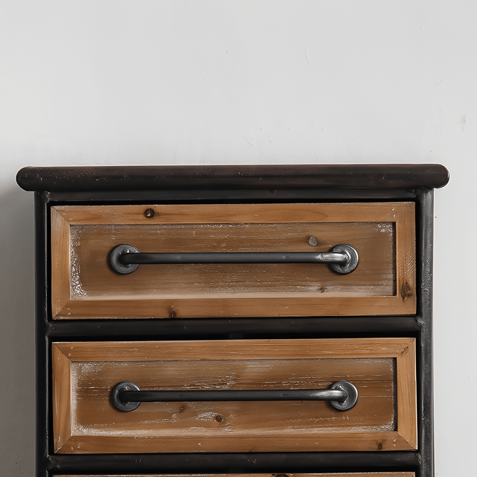Living Room Storage Cabinet Industrial Tall Kitchen Cabinets With 4 Drawers - Image 5