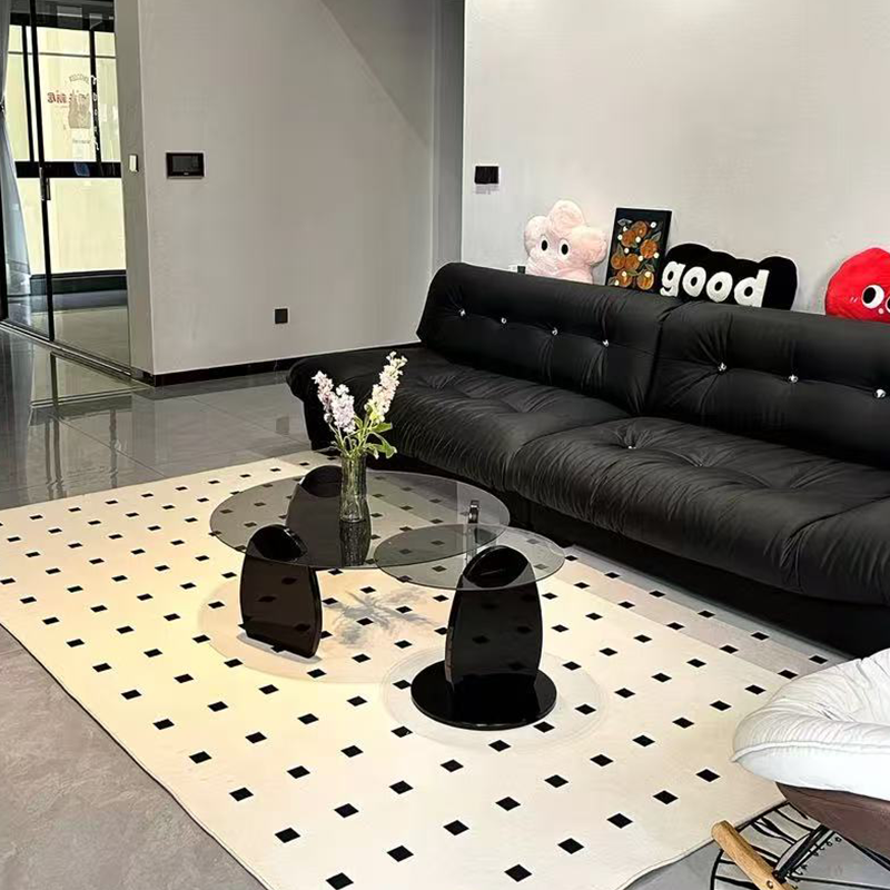 Modern Glass Coffee Table Set, Round Tempered Glass Top with Solid Wood Base – Contemporary Living Room Center Table - Image 8