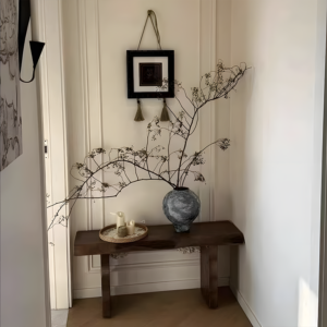 Alternative view of Solid Wood Dining Bench – Minimalist Pine Seating for Dining Room, Entryway & Bedroom