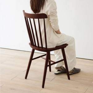 Alternative view of High Back Wood Modern Dining Chair, Windsor Chair