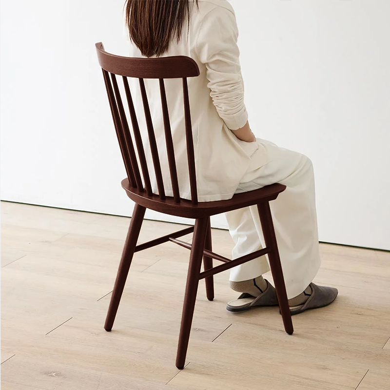 High Back Wood Modern Dining Chair, Windsor Chair - Image 2