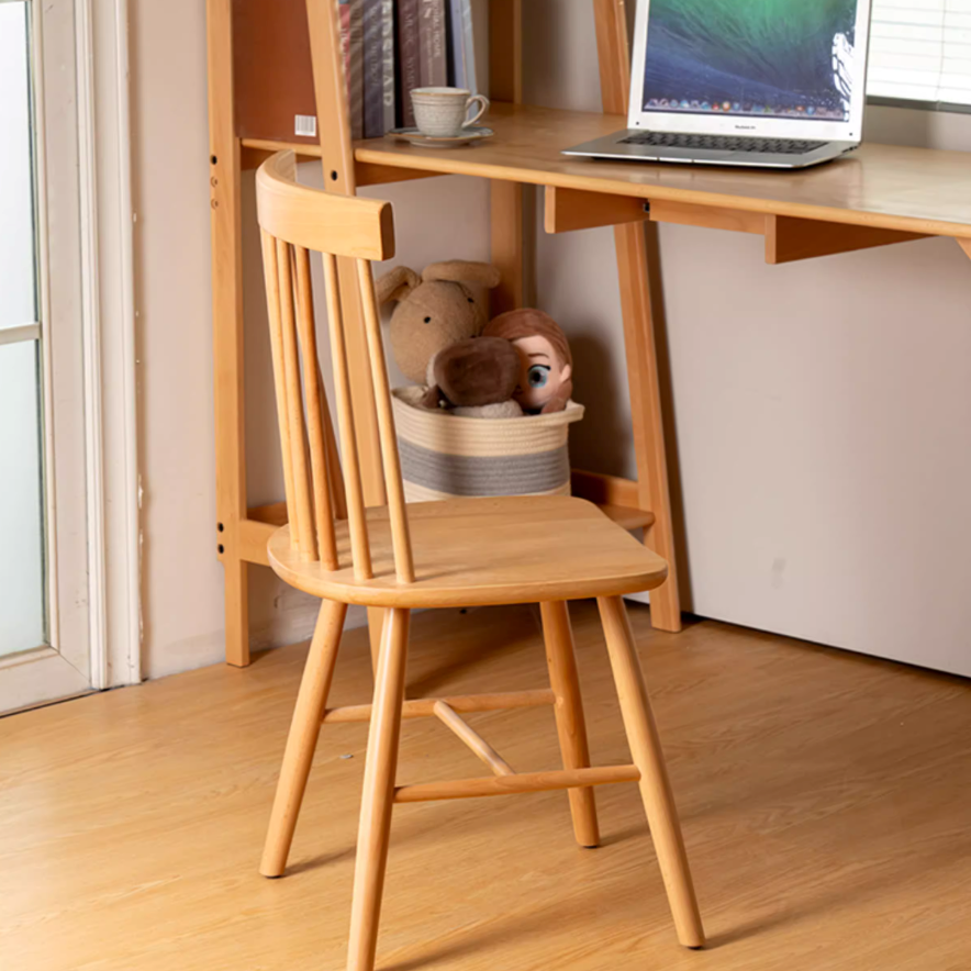 High Back Wood Modern Dining Chair, Windsor Chair - Image 5