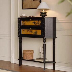 Alternative view of H35" Light Luxury Accent Solid Wood Storage Console Table Cabinet