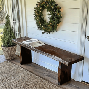 Solid Wood Dining Bench – Minimalist Pine Seating for Dining Room, Entryway & Bedroom