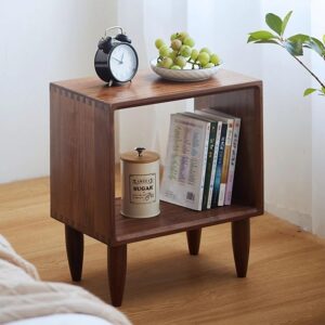 Alternative view of Solid Wood Modular Single Box Bookcase with Four Legs Open Storage Shelving Bedroom Nightstand