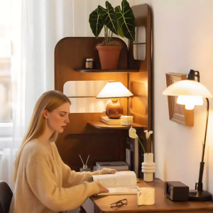 Alternative view of Corner Cabinet, Solid Wood Shelving Unit, Triangular Living Room Floor Bookcase, Corner Kitchen Cabinet, Multi-Tier Display Cabinet